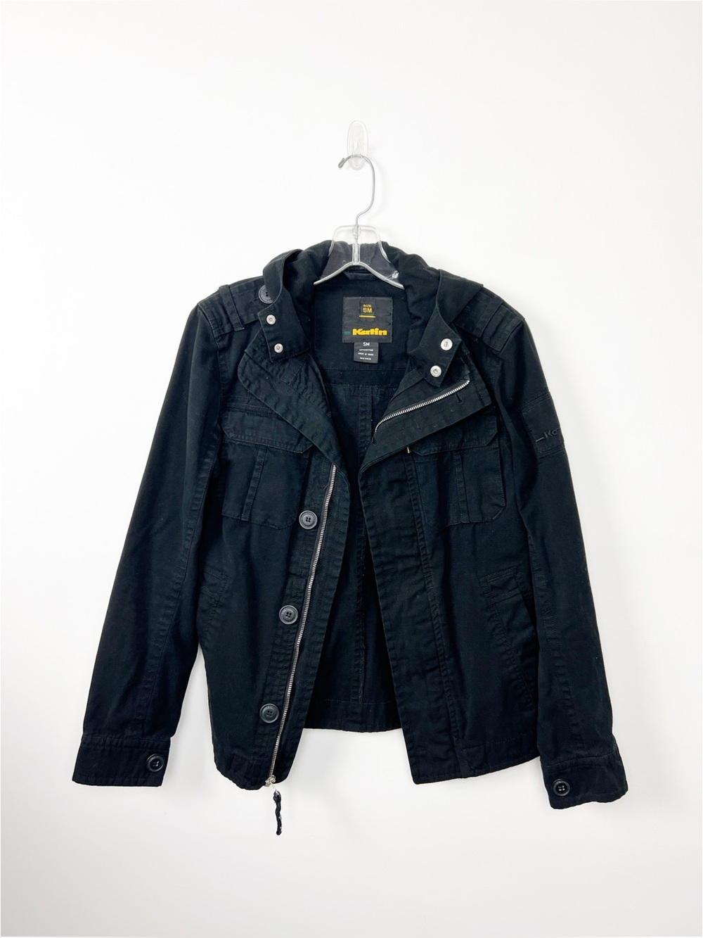 Katin Black Hooded Jacket S